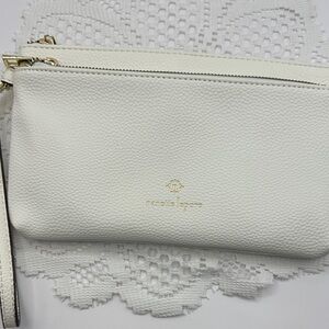 Nanette Lepore Cream Wristlet Clutch